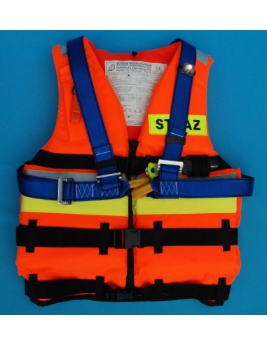 Kamizelka asekuracyjna STRAŻ z uprzężą i sygnalizatorem świetlnym