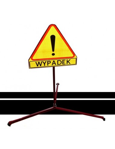 Znak drogowy na stojaku WYPADEK