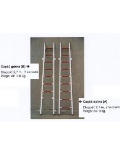  - drabiny strażackie, drabina nasadkowa pożarnicza