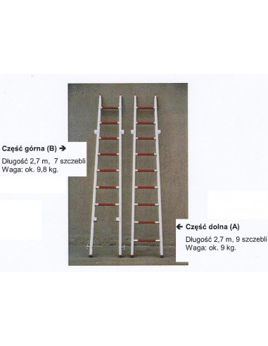 Drabina nasadkowa z lekkiego metalu