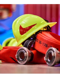 Hełm Płomyk na zawody MDP...