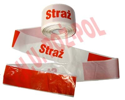 Taśma ostrzegawcza biało-czerwona STRAŻ 200mb