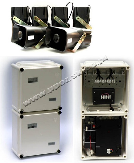 SYRENA ALARMOWA ELEKTRONICZNA NA DACH BUDYNKU, MODEL HSS 513/P4