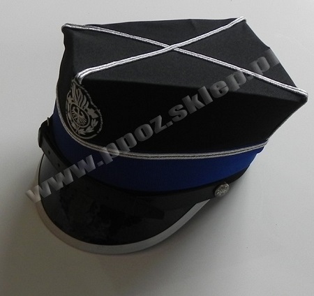 Czapka rogatywka OSP z okuciem, 1 galonem i krzyżakiem