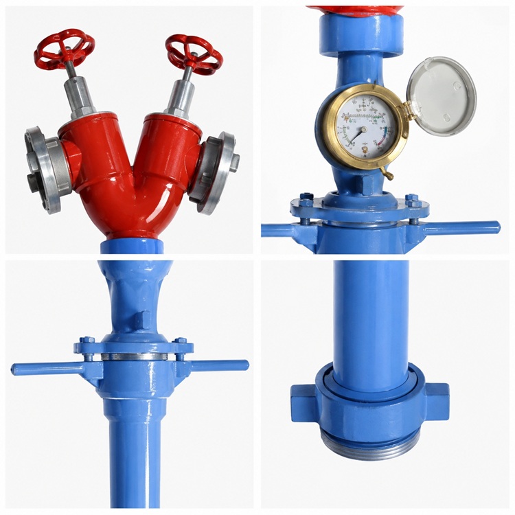 Stojak hydrantowy z wodomierzem DN80 2 × 75