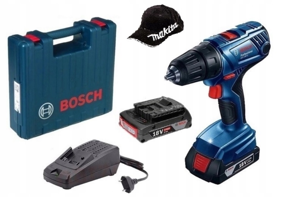 BOSCH GSR 180-Li Wiertarko Wkrętarka 18V 2 aku 2Ah