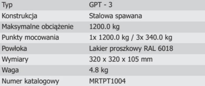 Łącznik do podpór PT 1200/1600 (dla 3 podpór)