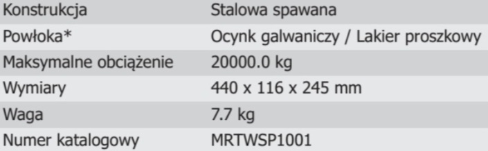 Wspornik progowy WPK1